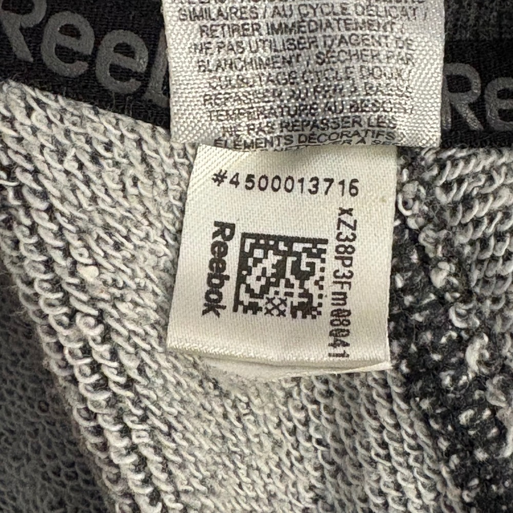 Reebok Gray Logo Sweatshirt Crew Neck Long Sleeve Athleisure Men's Size Large - Picture 10 of 13